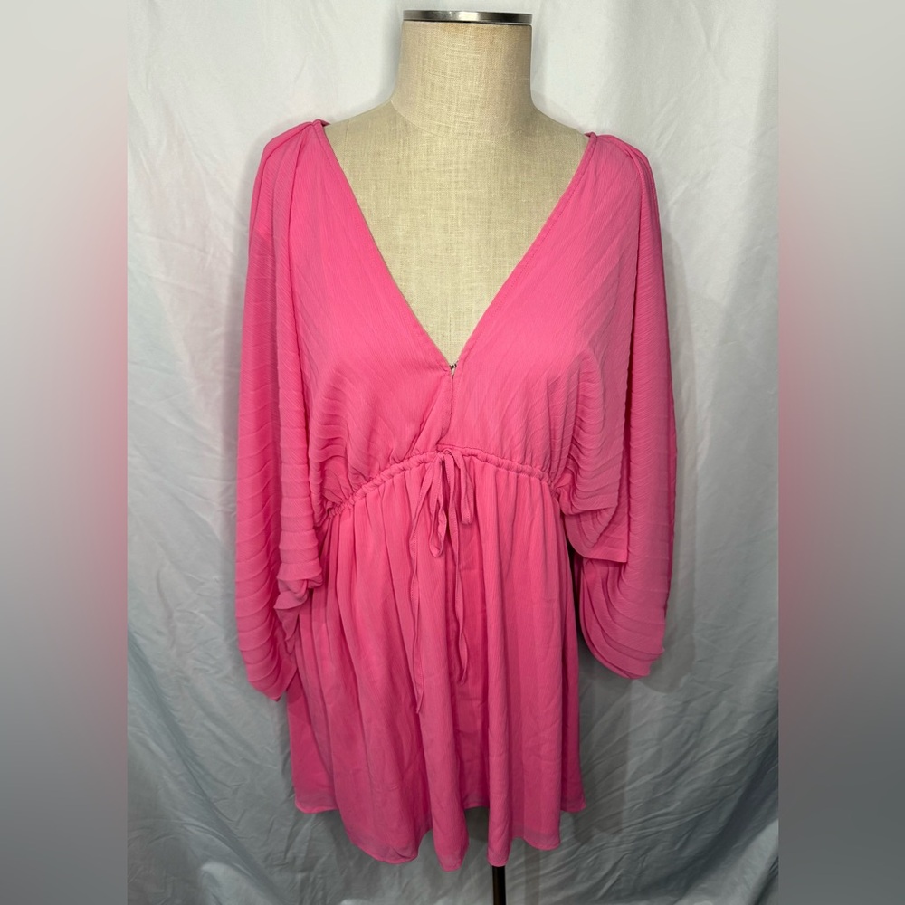NWT Bubblegum‎ Pink Promesa V-Neck Flowy Dress Size Small